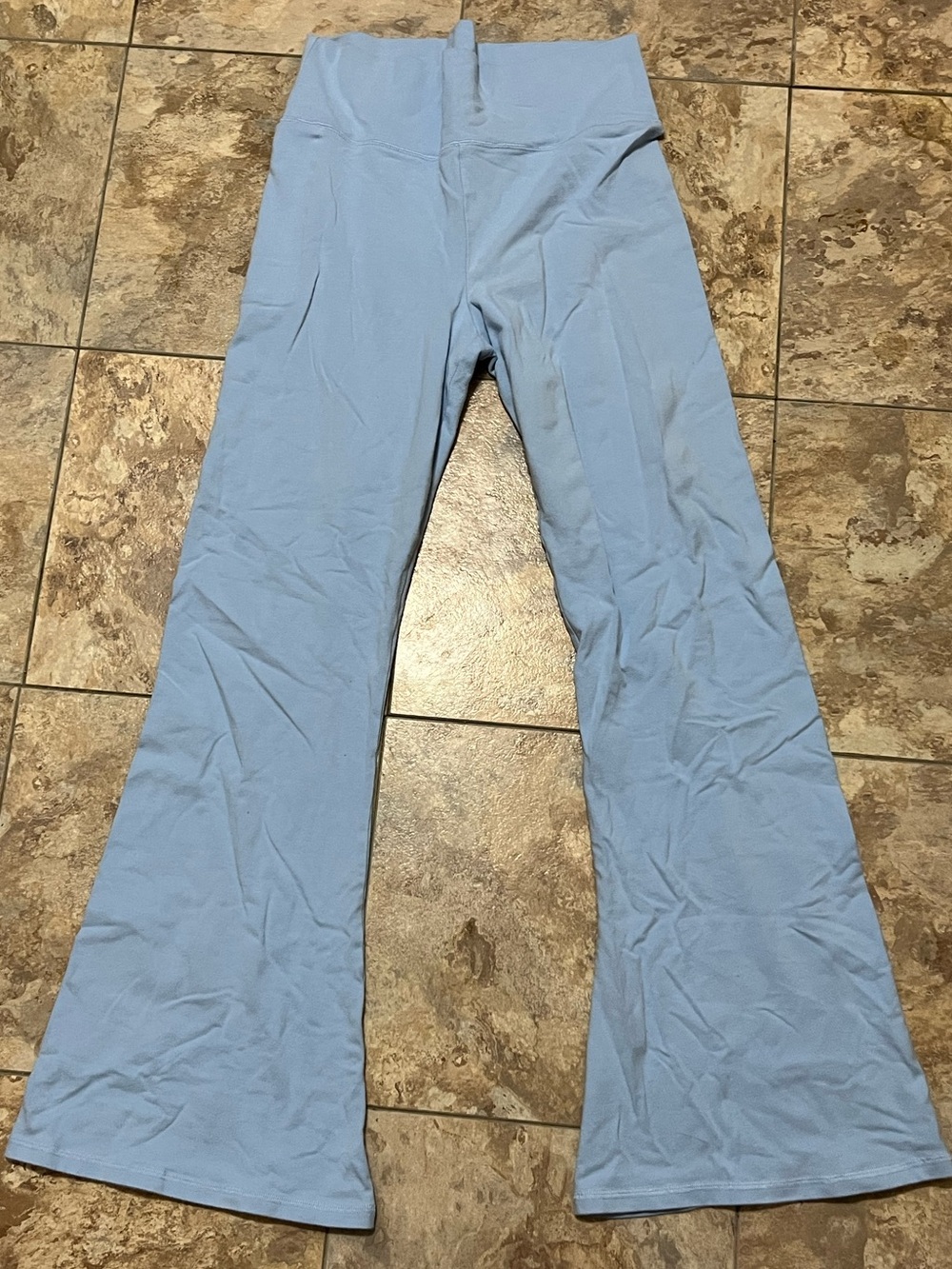 Hollister Light Blue High-Rise Flare Leggings